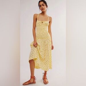 *NWOT* Free People Lavender Daze Strawberry Midi Dress